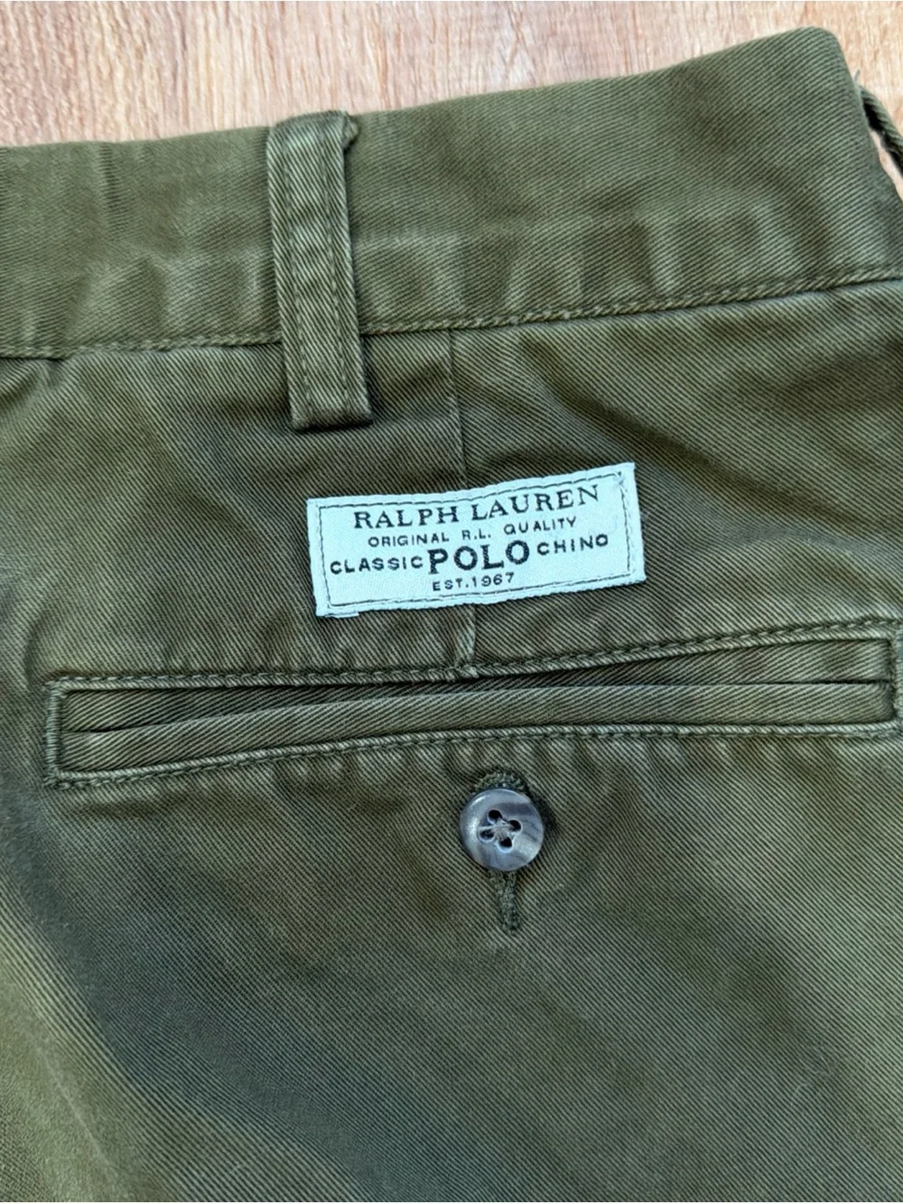 Polo Ralph Lauren Prospect Pant Mens 35x32 Olive Green Classic Chino Straight